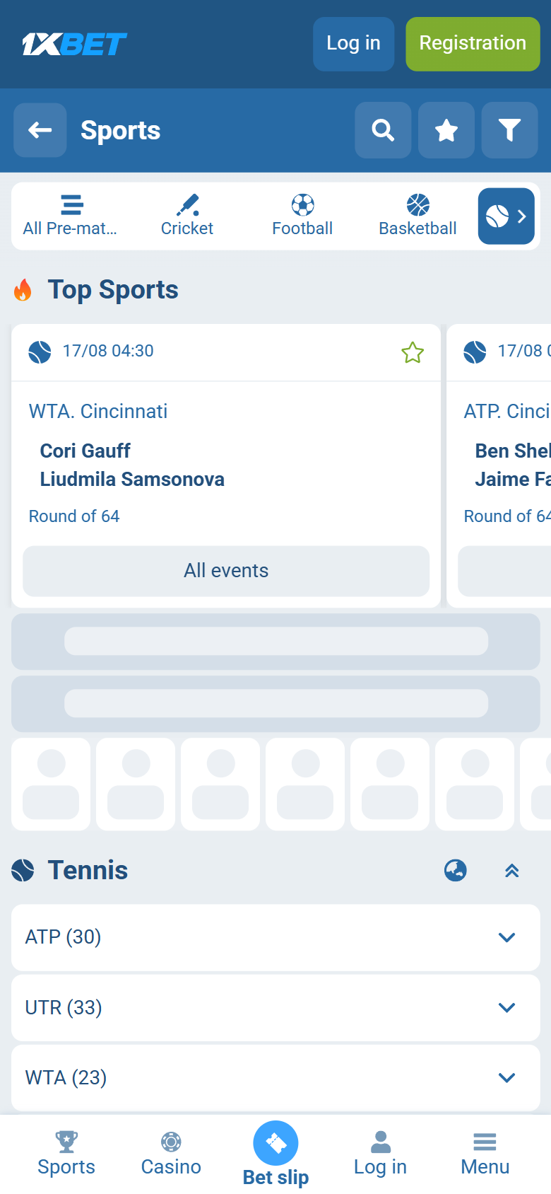 1xBet tennis betting India — Sports Tennis WTA ATP Cincinnati Gauff Samsonova 1xBet tennis betting India — Sports Tennis WTA ATP Cincinnati Gauff Samsonova