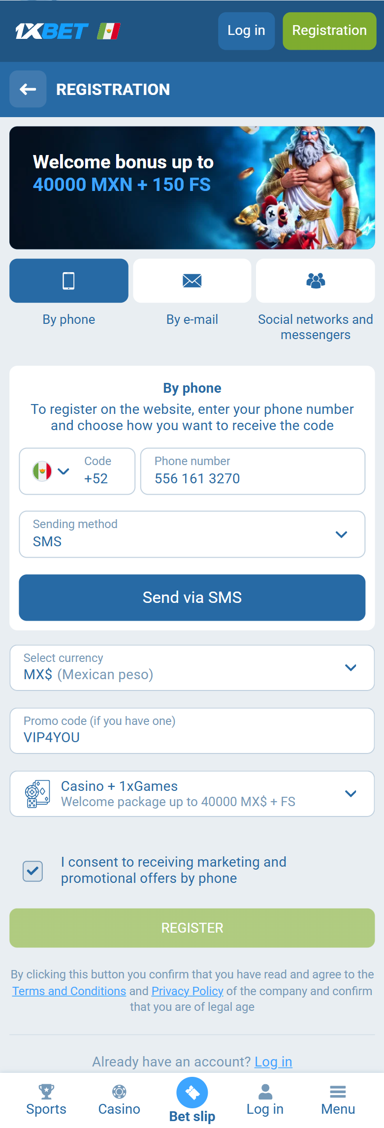 1xBet promo code Mexico VIP4YOU — Mexico registration By phone +52 MXN Casino 1xGames welcome up to 40000 MXN REGISTER 1xBet promo code Mexico VIP4YOU — Mexico registration By phone +52 MXN Casino 1xGames welcome up to 40000 MXN REGISTER